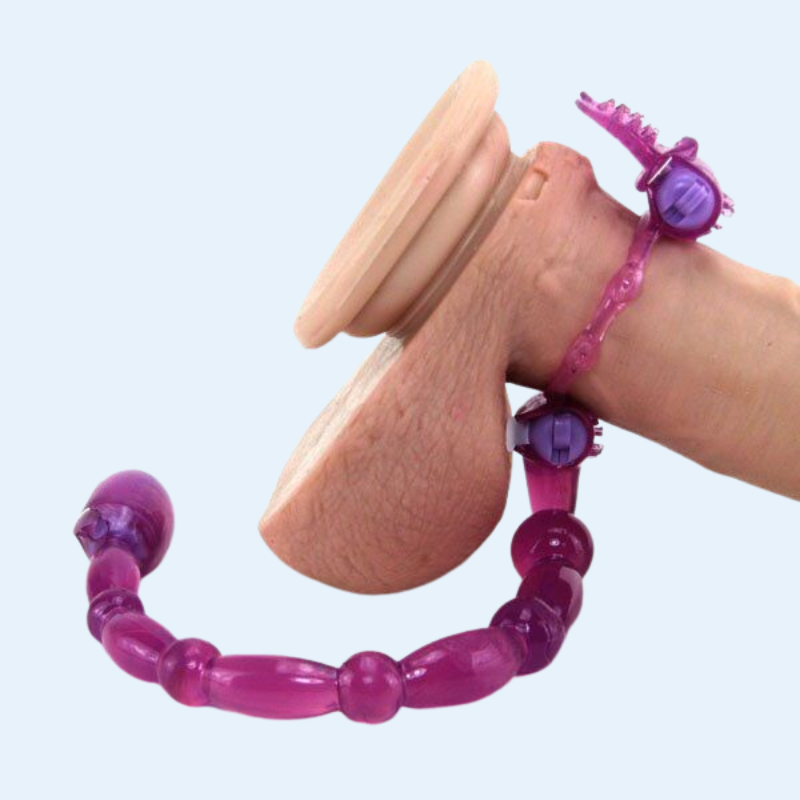 Anillo Vibrador Masculino con Estimulación Anal y Clitorial – Scorpion Dual