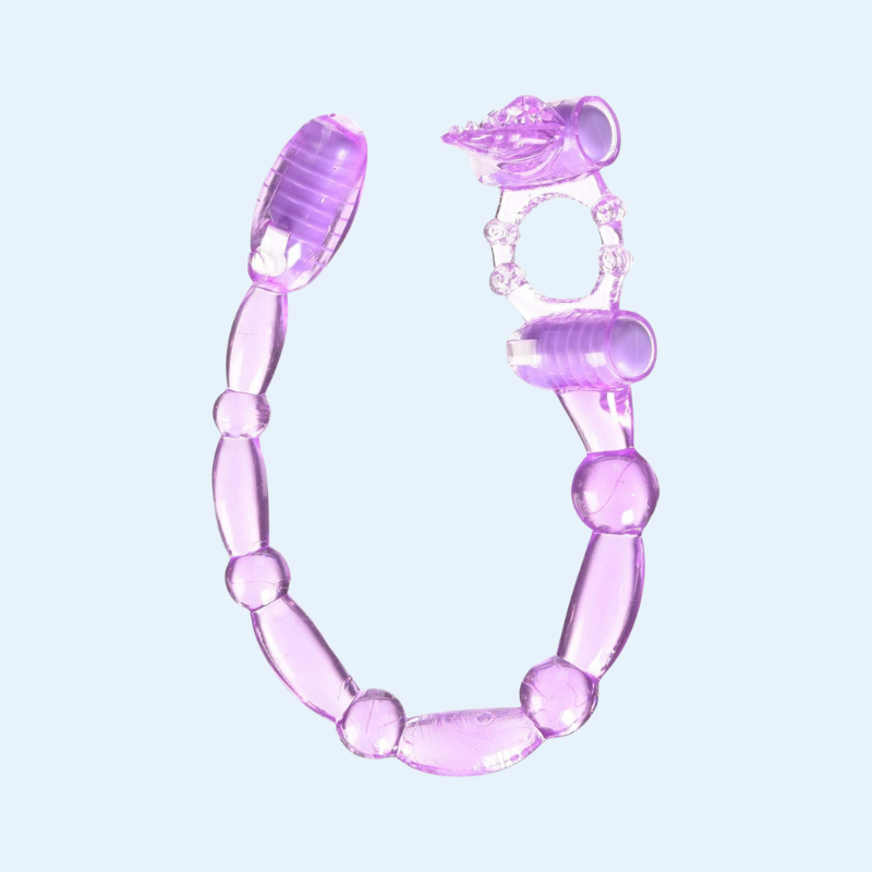 Anillo Vibrador Masculino con Estimulación Anal y Clitorial – Scorpion Dual