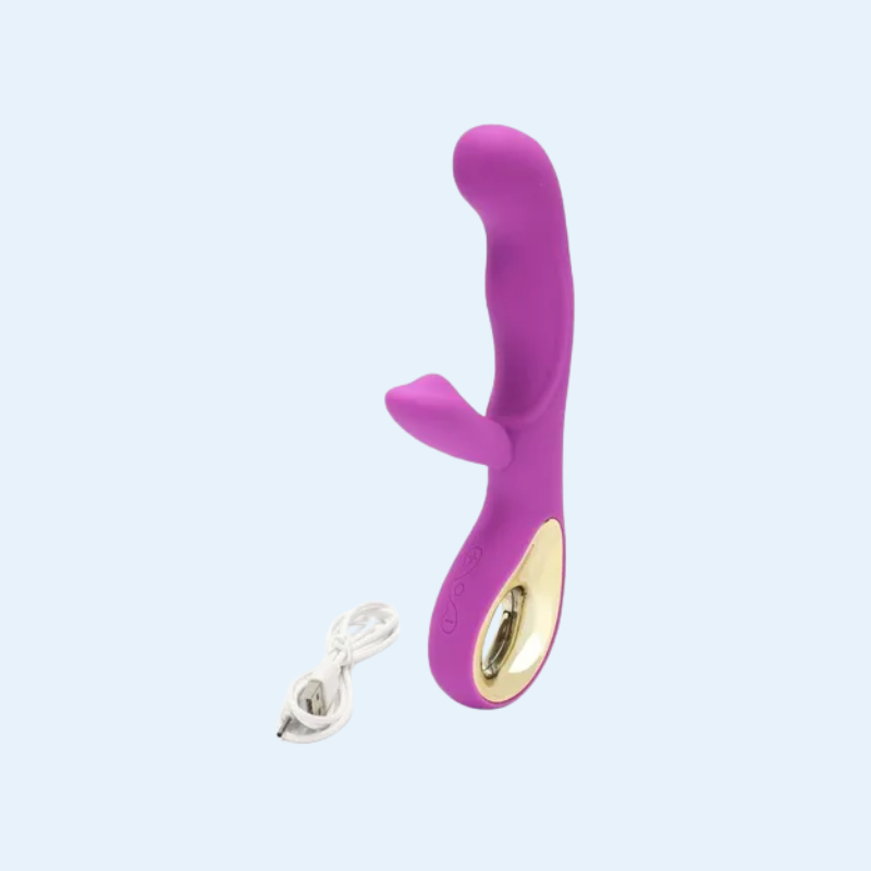 Consolador Vibrador para Clítoris y Punto G de Silicona Recargable
