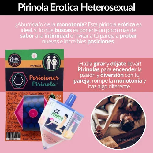 Pirinola Erótica de Posiciones para Parejas Hetero