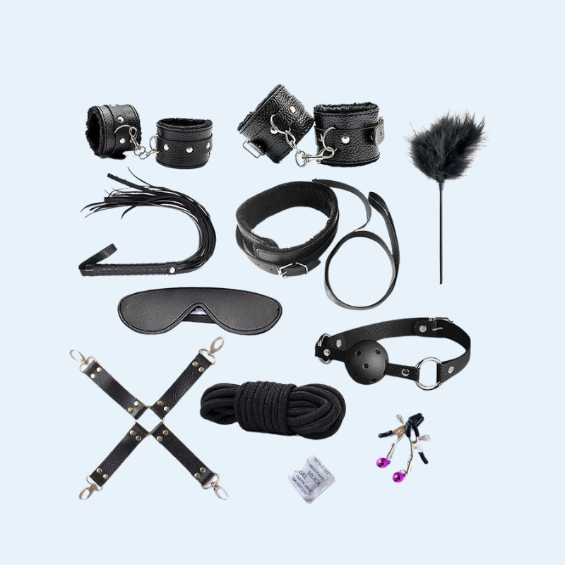 Kit Bondage 10 Piezas Negro