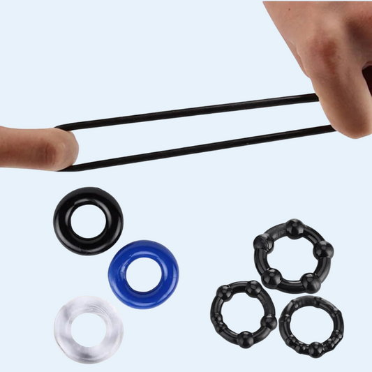 Kit de 3 Anillos para el Pene en Silicona Stay Hard – Erección Firme y Control Total