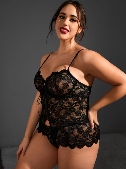 Corset de Lencería Sexy Set con Encaje